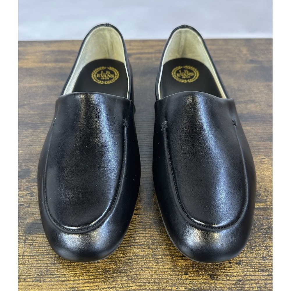 L.B. Evans Duke Opera Mens Black Leather Casual Slippers Slip On Shoes Size 8M 8 - Picture 14 of 15